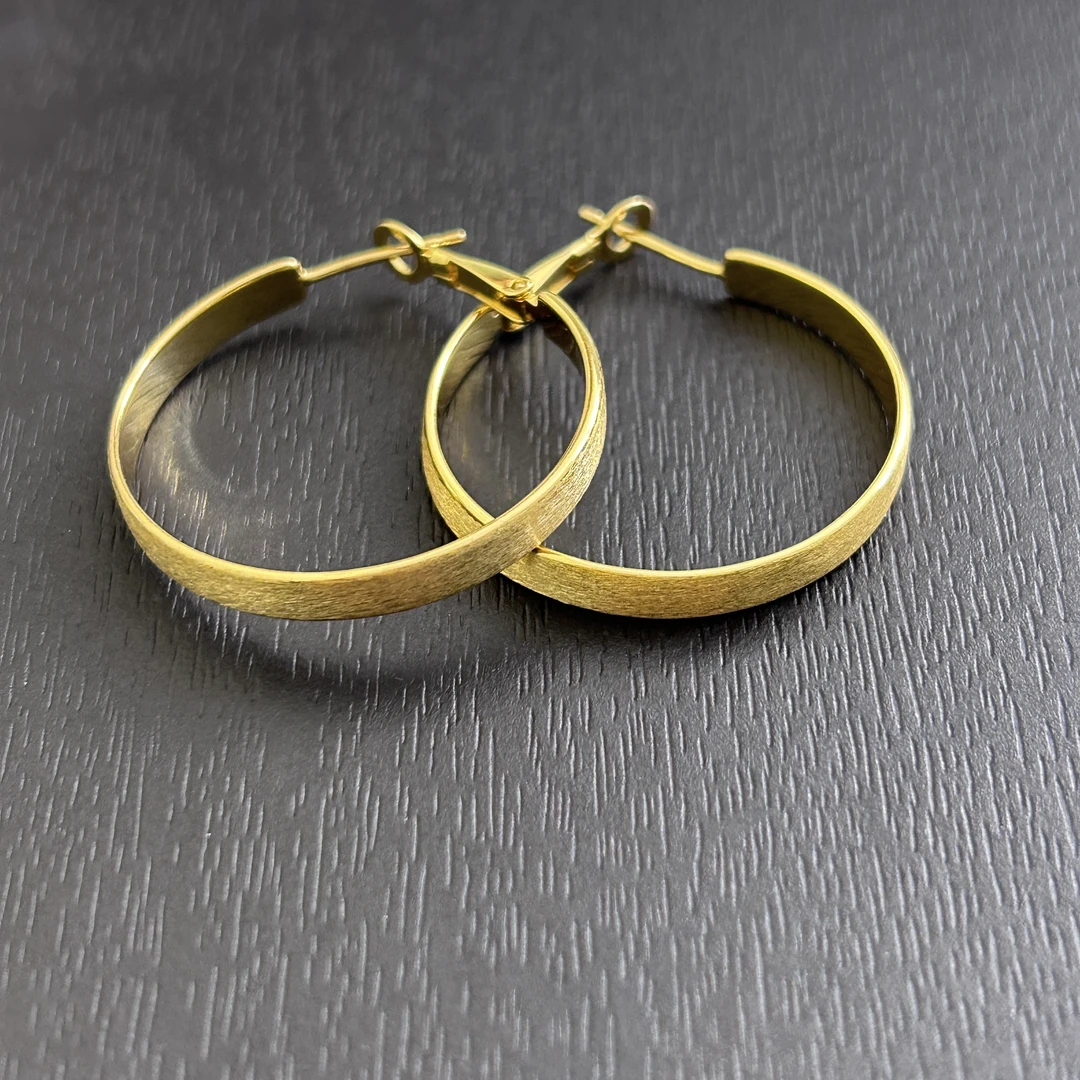 925银耳饰  【MZ】925银拉丝耳圈YE925