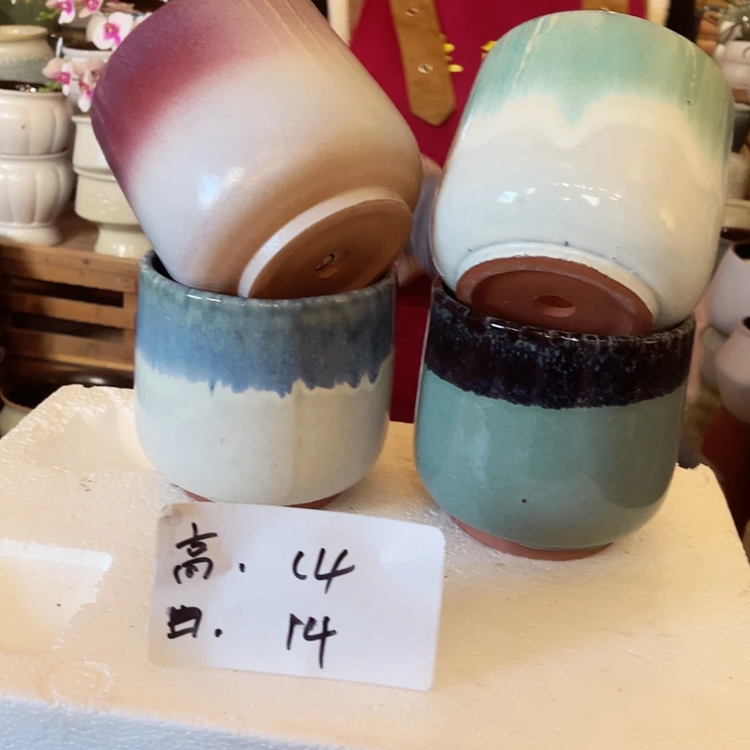 紫砂花盆高度14口径14