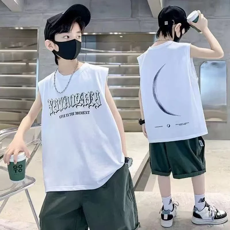 中大童男童无袖背心夏季2025