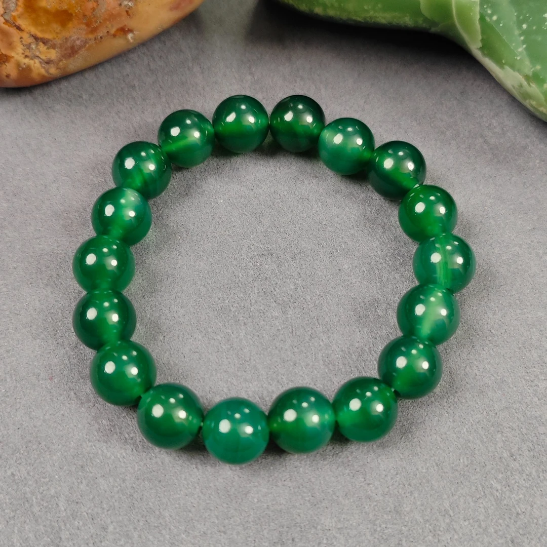 气质满绿玛瑙手串10mm/HGQ-MNSC-140（多样性发货）