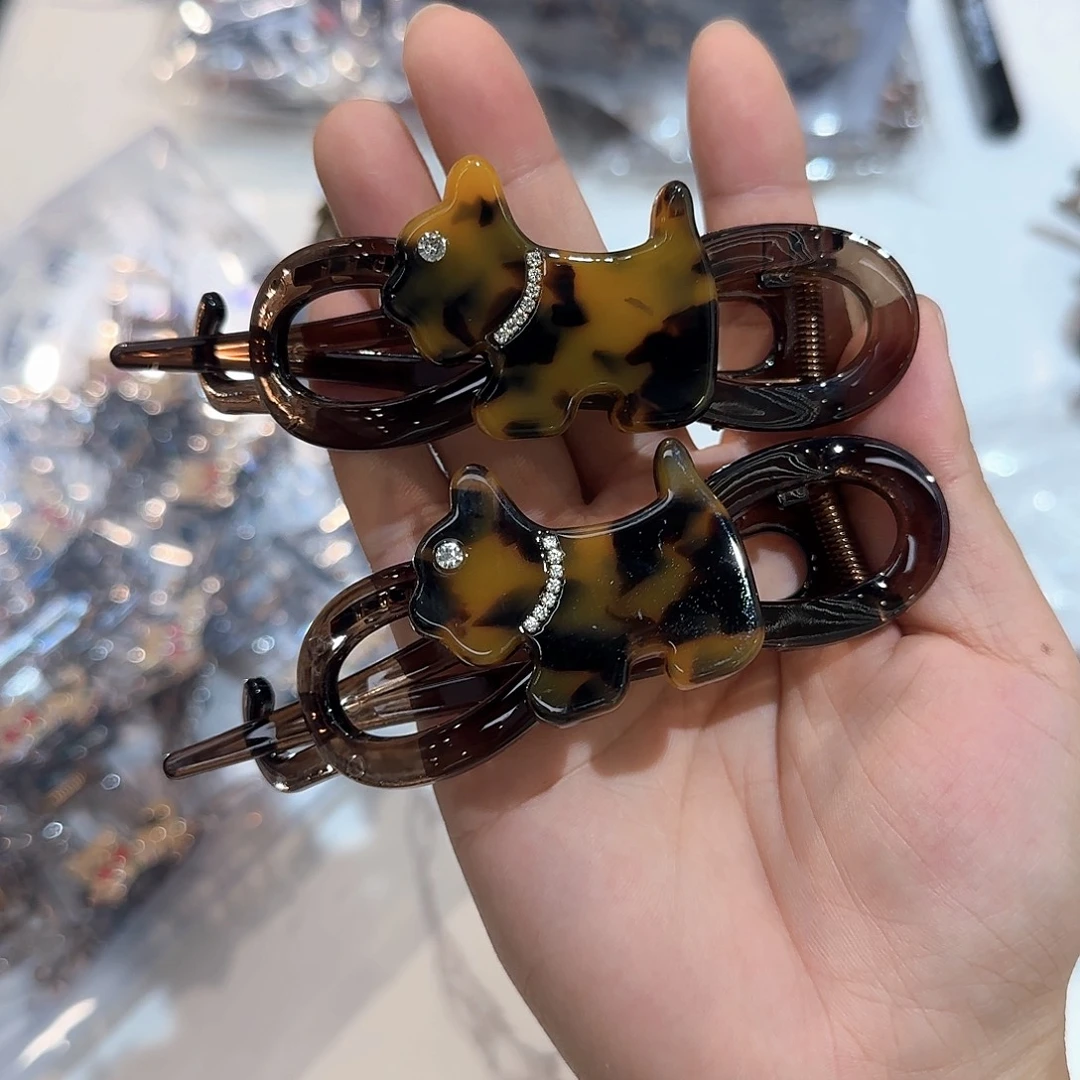 无非金属2支醋酸小狗扭扭夹