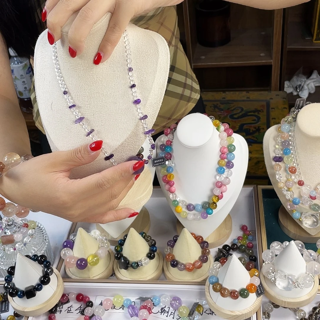 银S925镶嵌手链烟晶