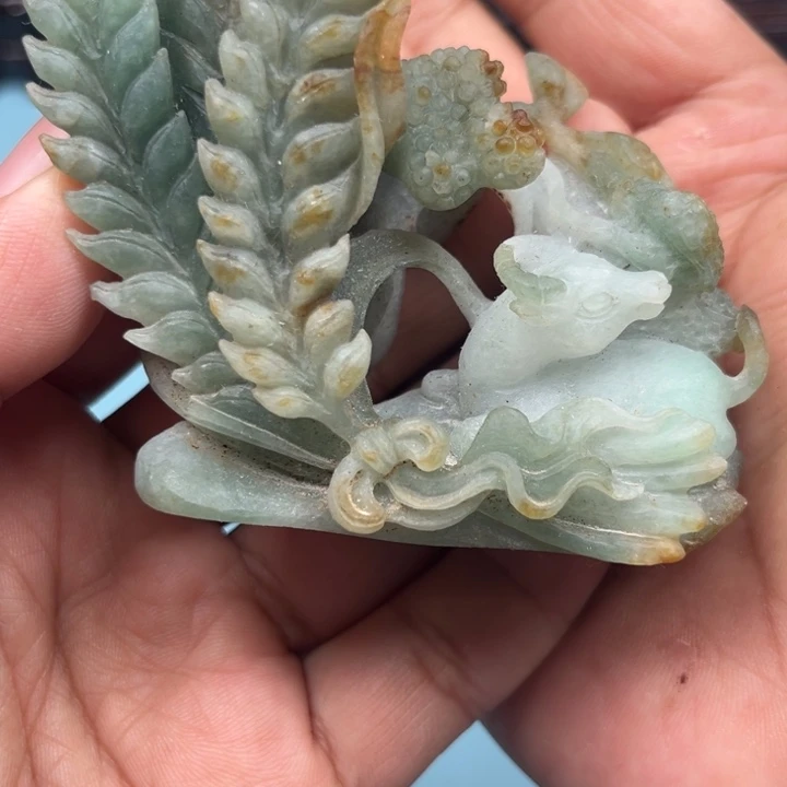 定制翡翠未镶嵌五谷丰登