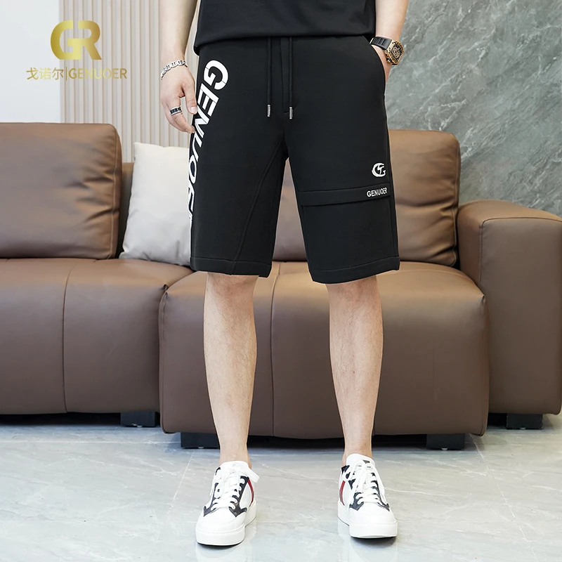 戈诺尔2025夏季新款男士短裤黑色时尚百搭休闲五分裤ZWKA41247