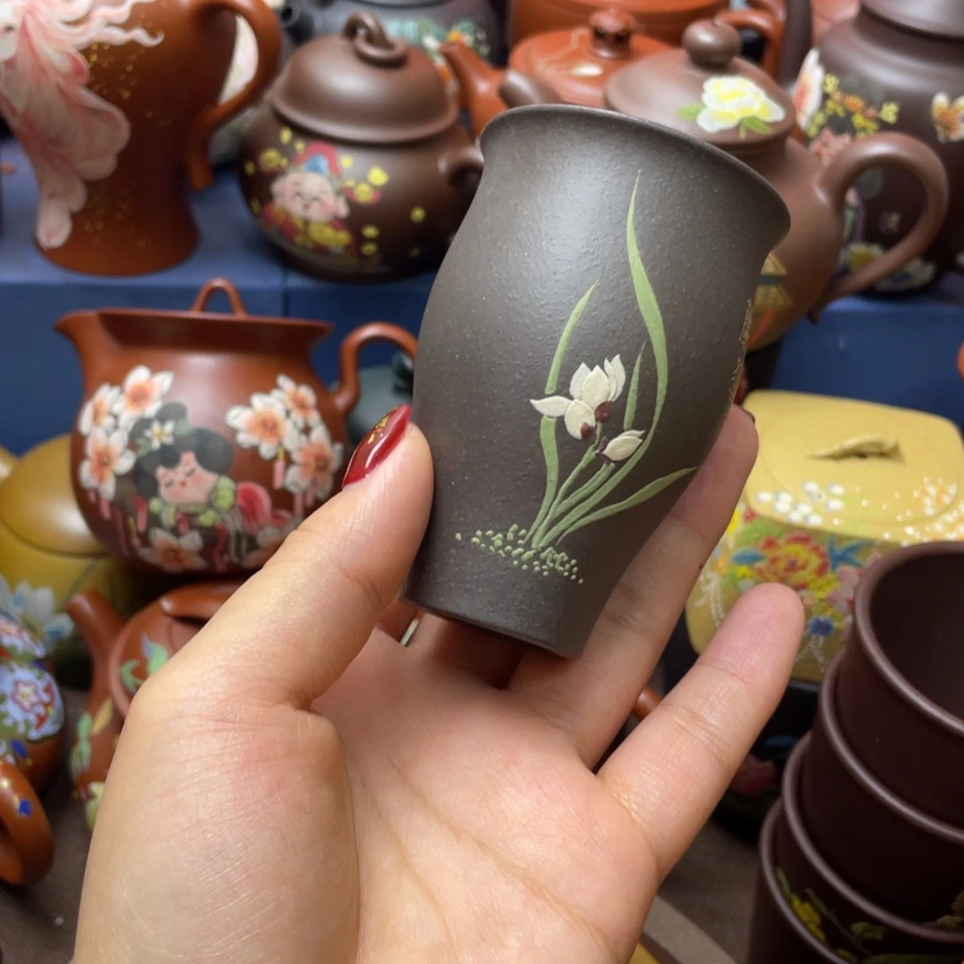 茶杯红泥紫砂主人杯60cc