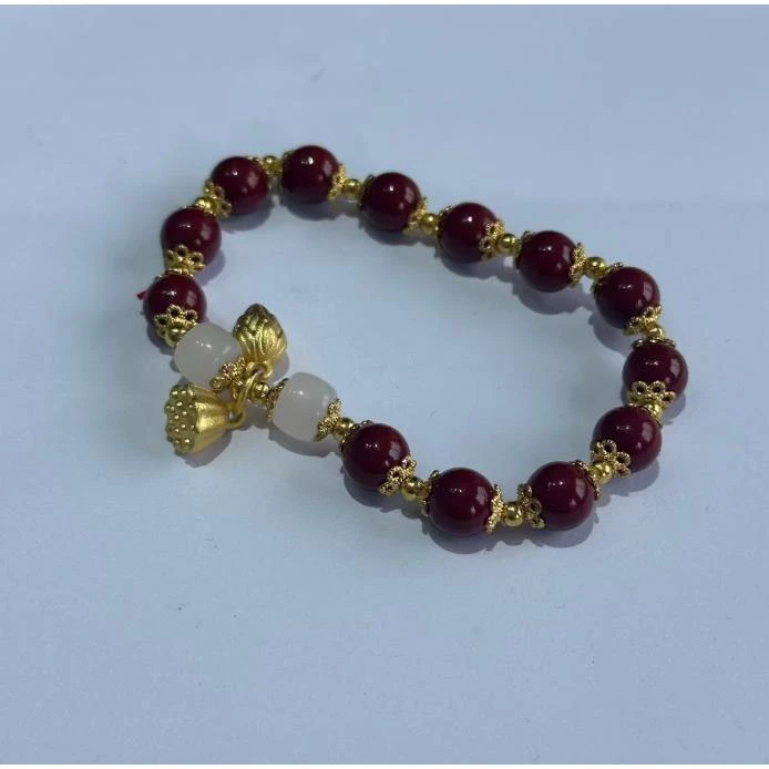 天然辰砂精品手串（无礼盒）SC081