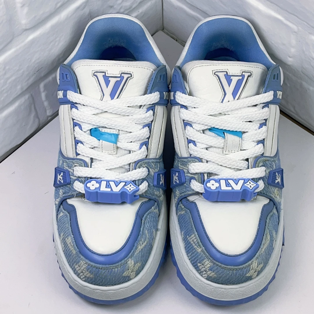 95新 LouisVuitton/路易威登 trainer  蓝白牛仔欧码6码 40码