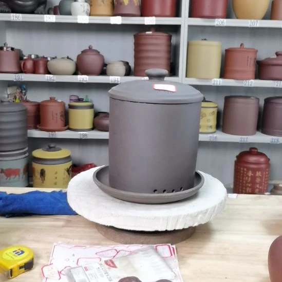 人***y紫砂茶叶罐豆芽罐中号素面8166