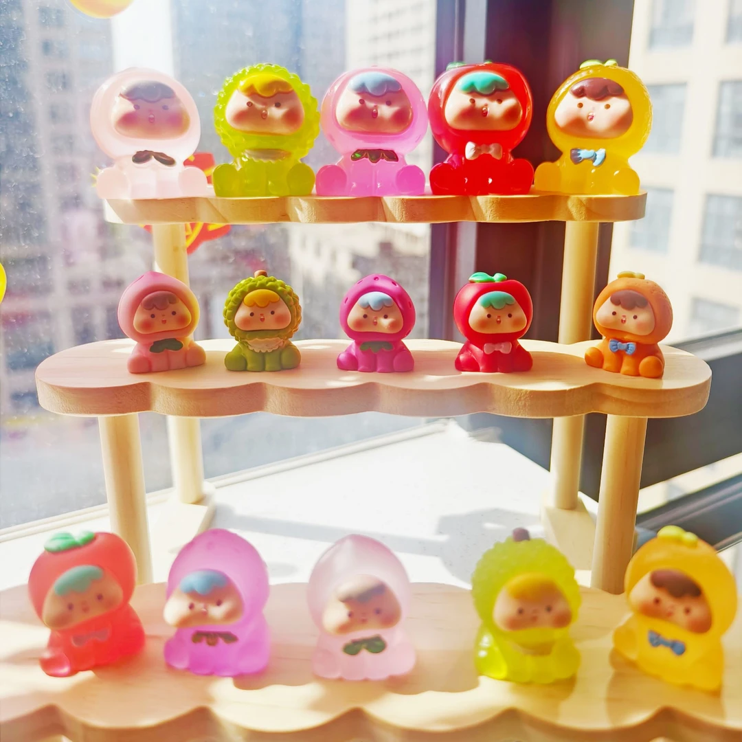 创意网红卧室桌面装饰车载DIY饰品配件潮玩水果崽崽夜光磨砂可爱