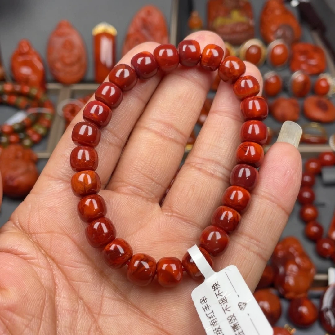 【闪购商品】南红玛瑙珠宝奇石未镶嵌米*米单圈8