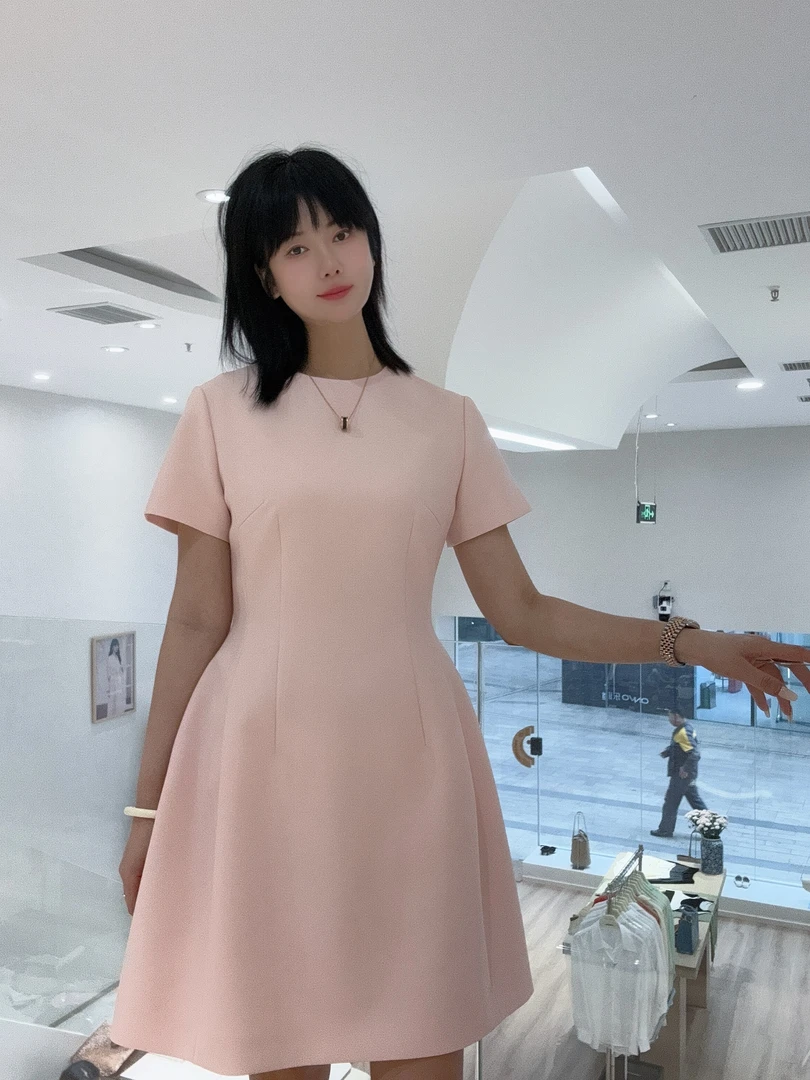 韩国小美夏赫本公主裙显瘦遮肉 轻奢法式气质收腰