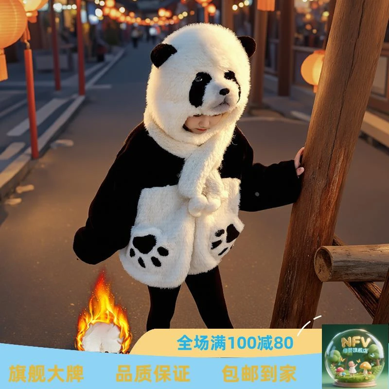 法国NFV女童加绒毛毛衣外套冬装新款女宝宝女童粉女童粉色冲锋衣