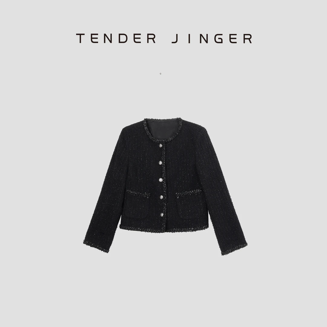 【黑标】短款小香粗花呢气质轻奢外套T43YUY736U