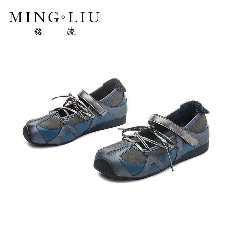 新款蝴蝶结交叉平底浅口玛丽珍鞋包头凉鞋