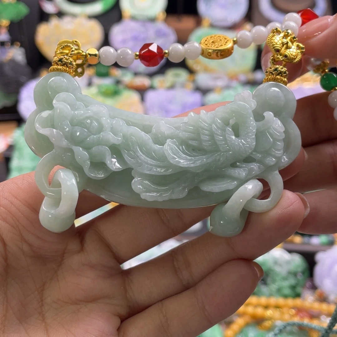 翡翠未镶嵌颈饰代编织