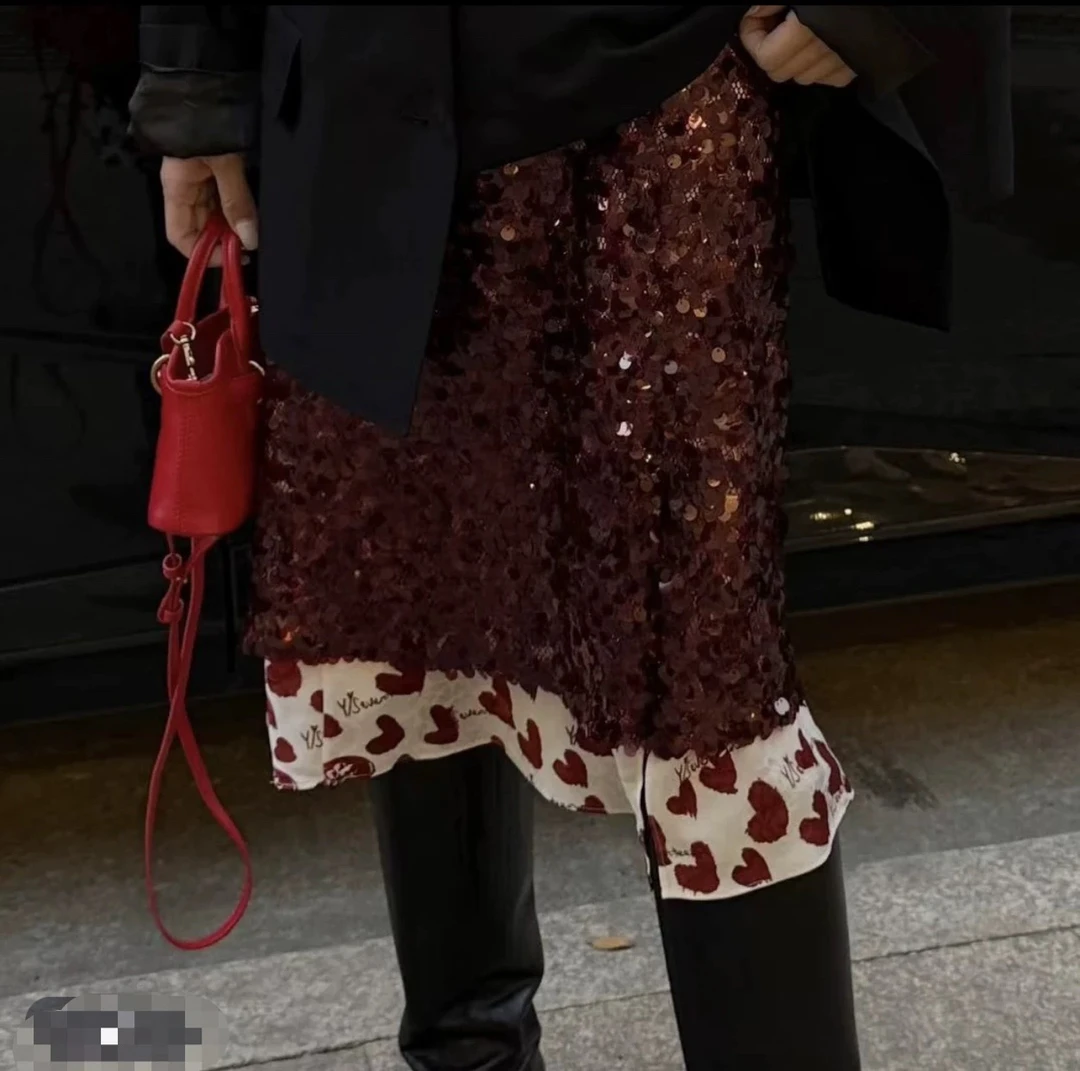 设计师品牌2025新春新品闪亮之爱腰裙