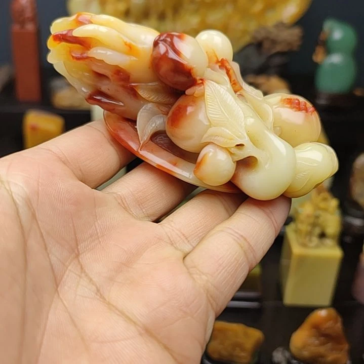 印石寿山石手把件手把件