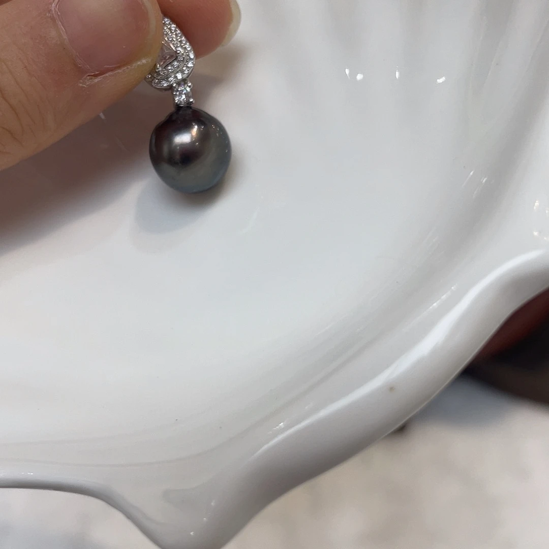 银S925镶嵌吊坠(不含链)海水珍珠