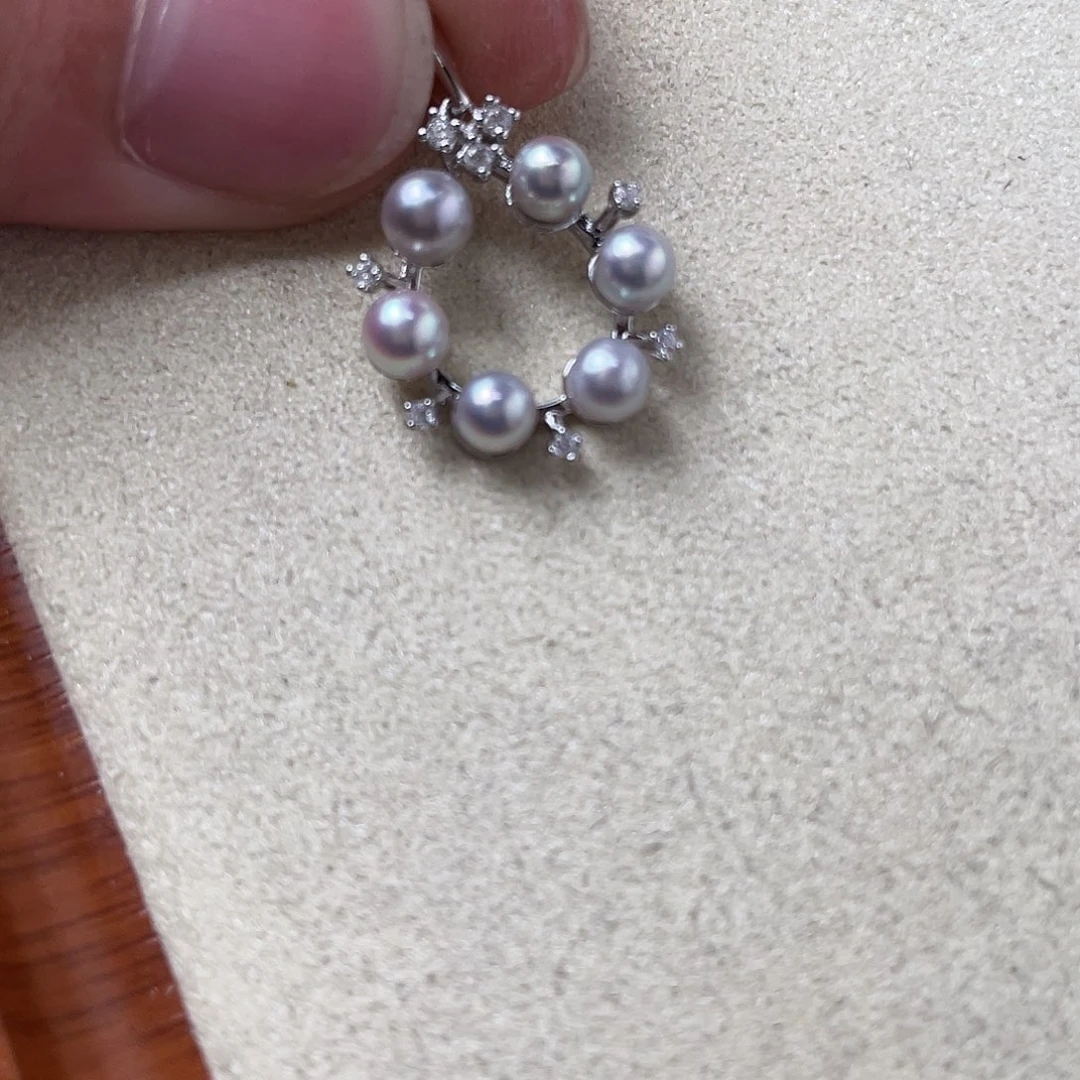 海水珍珠吊坠(不含链)银S925镶嵌