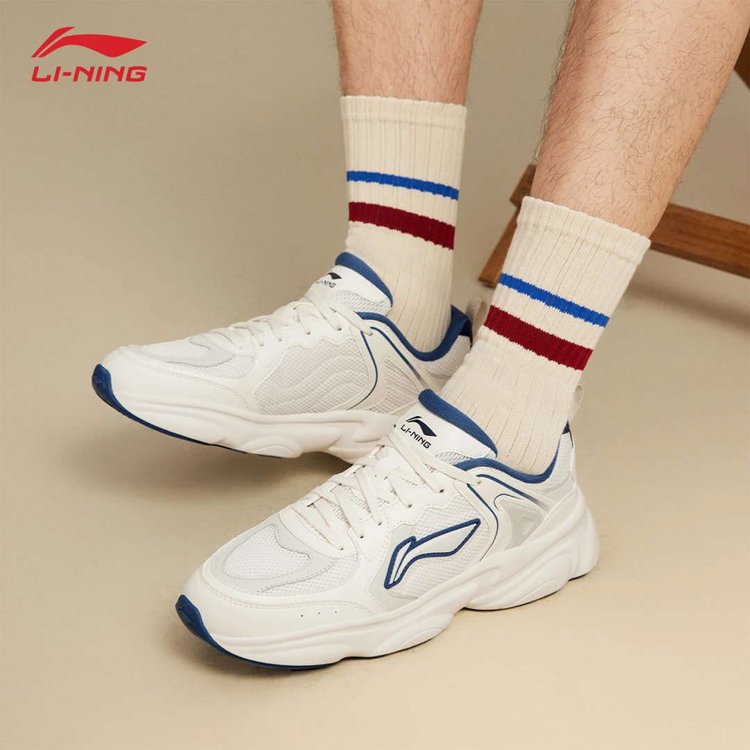 李宁奶椰男款老爹鞋2025夏季厚底软弹轻便云动鞋时尚潮流休闲鞋