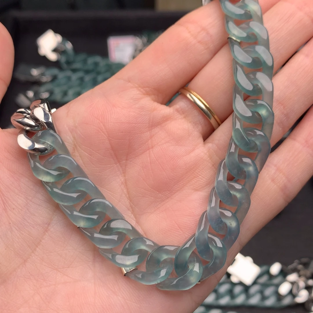 M***d翡翠未镶嵌手链翡翠手链10004