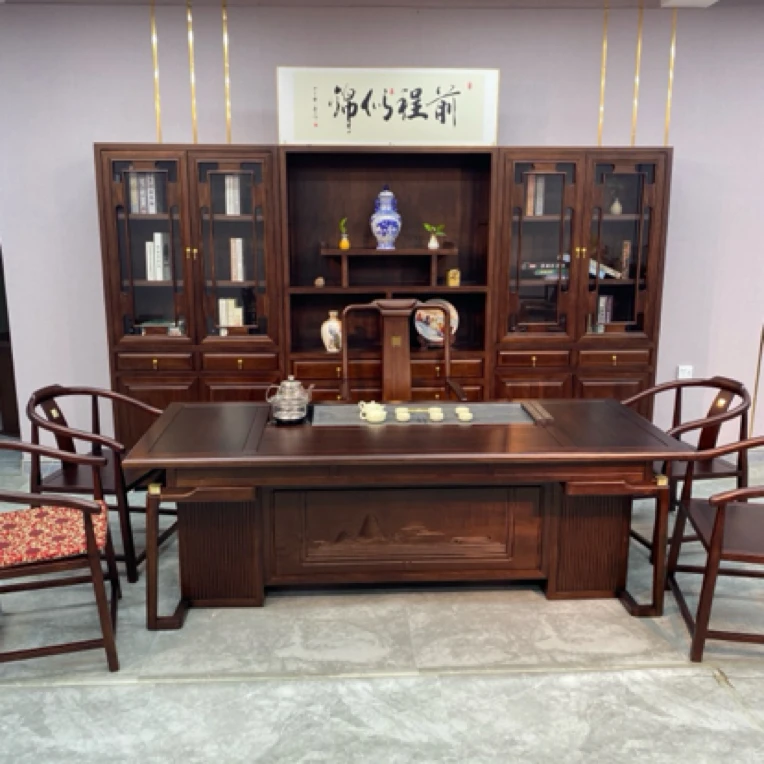前程似锦茶台茶桌椅组合新中式功夫茶台