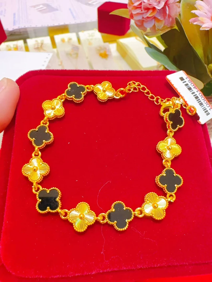 合金手链 0.16g 四叶草手链 سېھران مىس قاپىلىما ئالتۇنلىرى