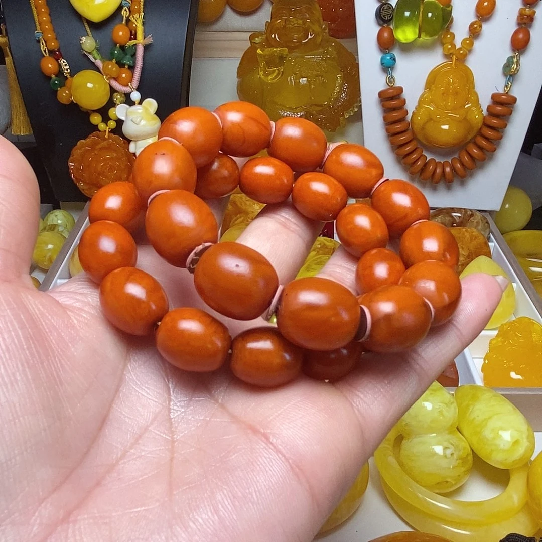 手串精品老红蜡手串