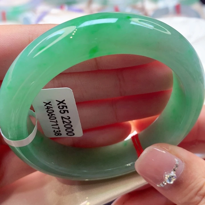 未镶嵌手镯翡翠63号宽版正圈77