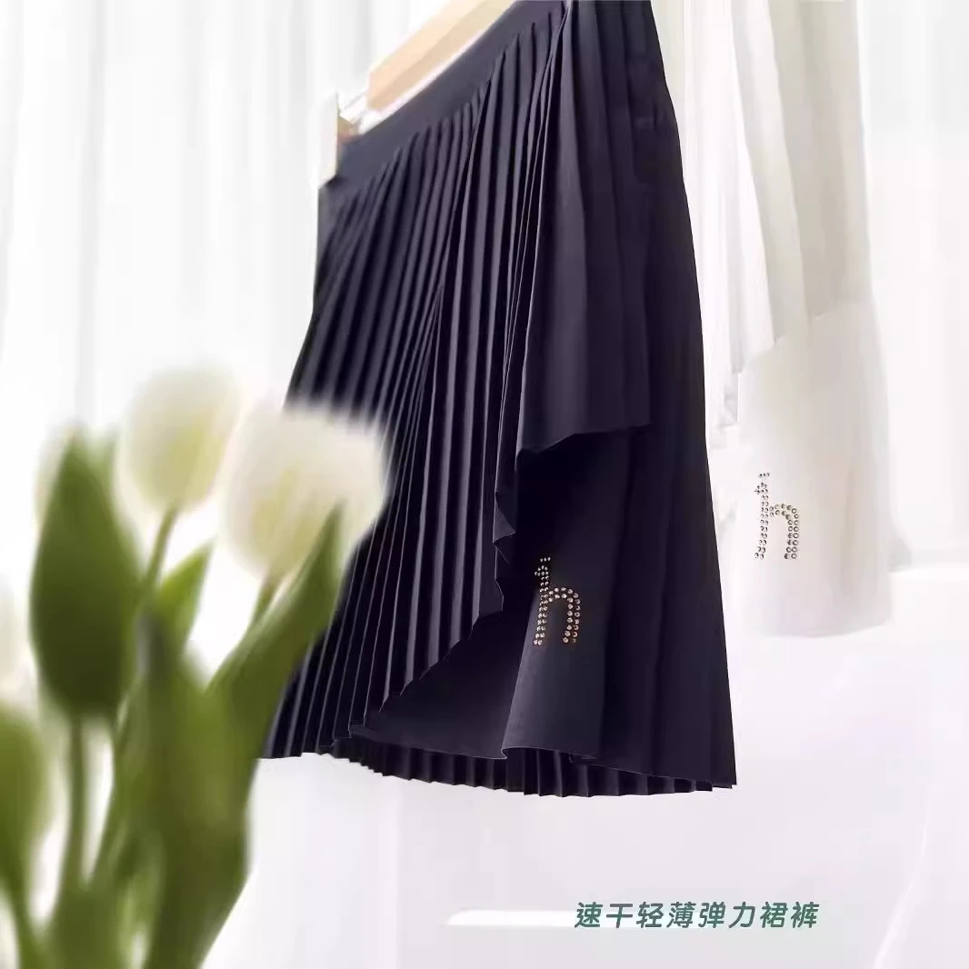 新人福利儿童纯色运动百褶裙春夏季中大童女童轻薄速干透气网球裙