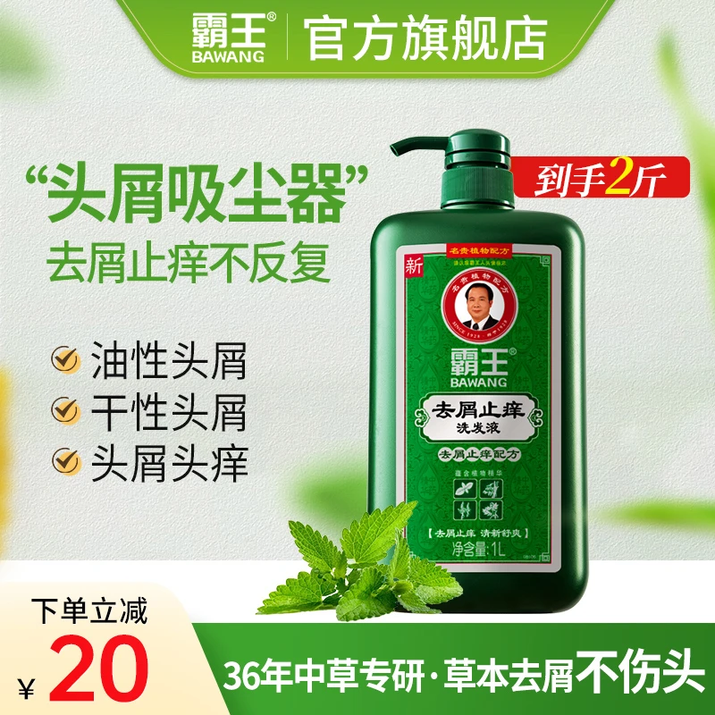 霸王洗发水去屑止痒蓬松丰盈头皮痒家庭头屑多清爽清洁洗发液