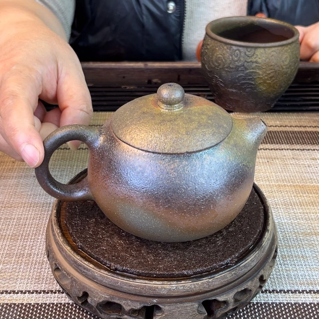 紫砂茶壶 紫泥柴烧260cc