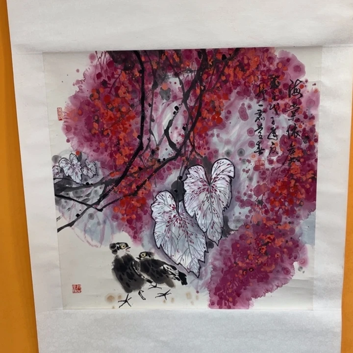 国画鹿庆春花鸟画精品