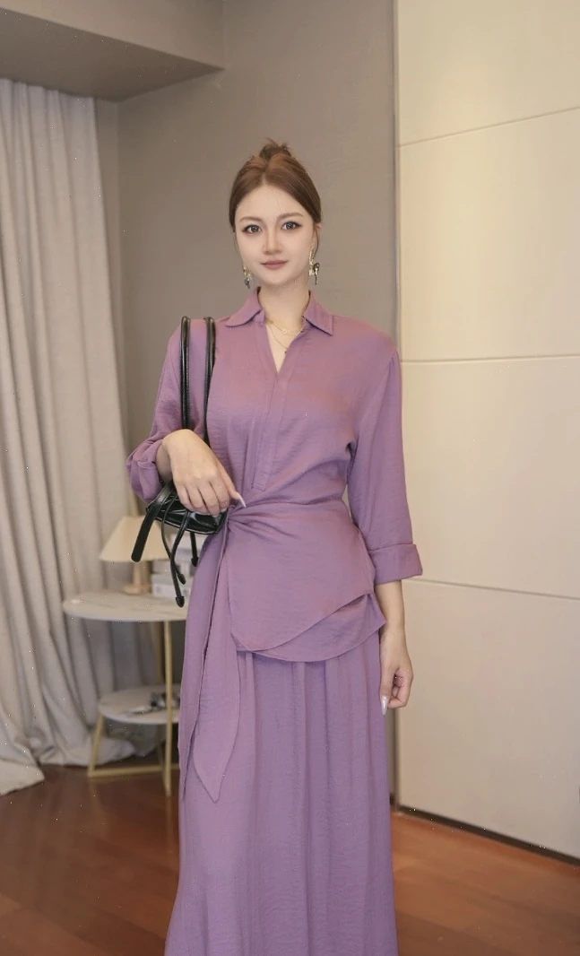 8808新款春夏气质遮肉减龄显瘦百搭防晒上衣加半身裙套装