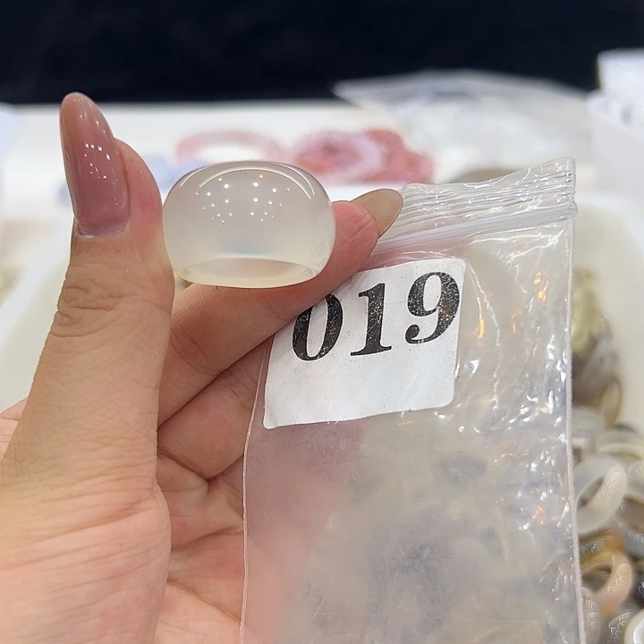 玛瑙/玉髓戒指合金19港20