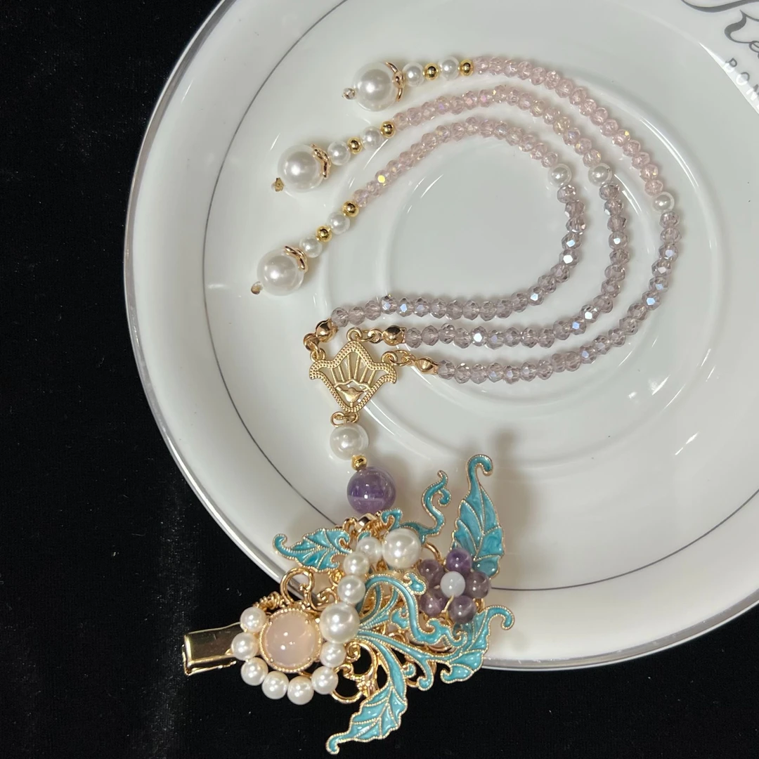 古悦倾城（千秋）古风汉服发饰长流苏夹子