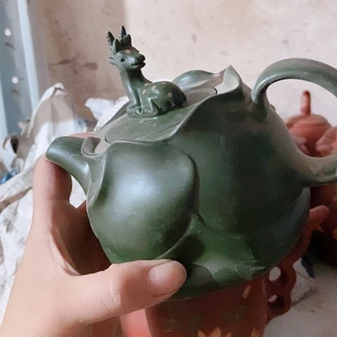 茶壶绿泥宜兴紫砂全手工制作工艺