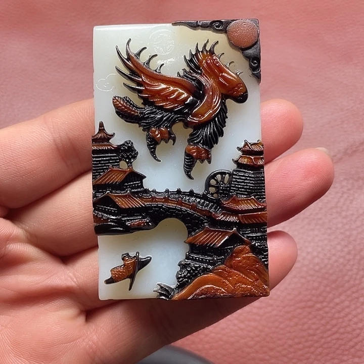 和田玉未镶嵌挂件