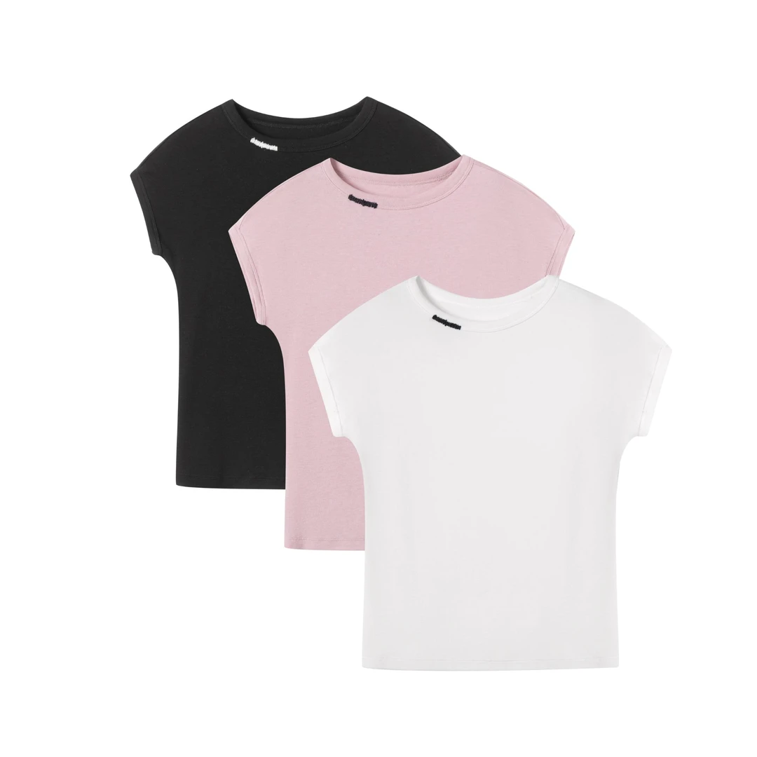 PENGXIAXI 深圳南油设计师款圆领T手工缝线百搭T恤