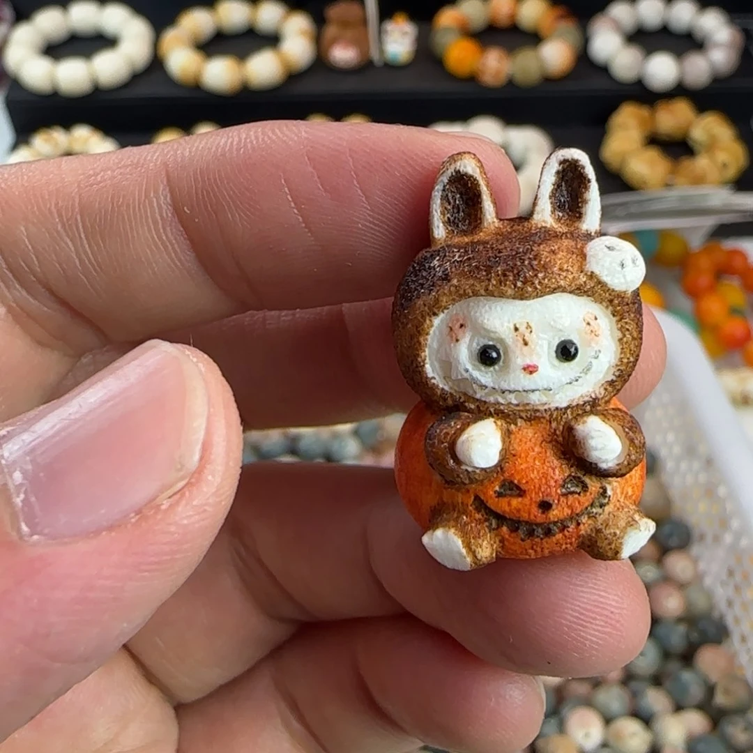 菩提根/象牙果吊坠全品根付拉布布兔1个