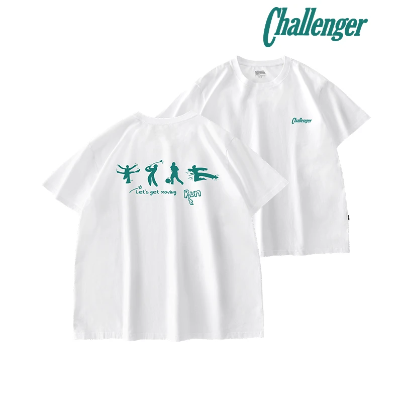 ben·panda2025夏新款日系复古印花短袖男T恤圆领舒适纯棉百搭