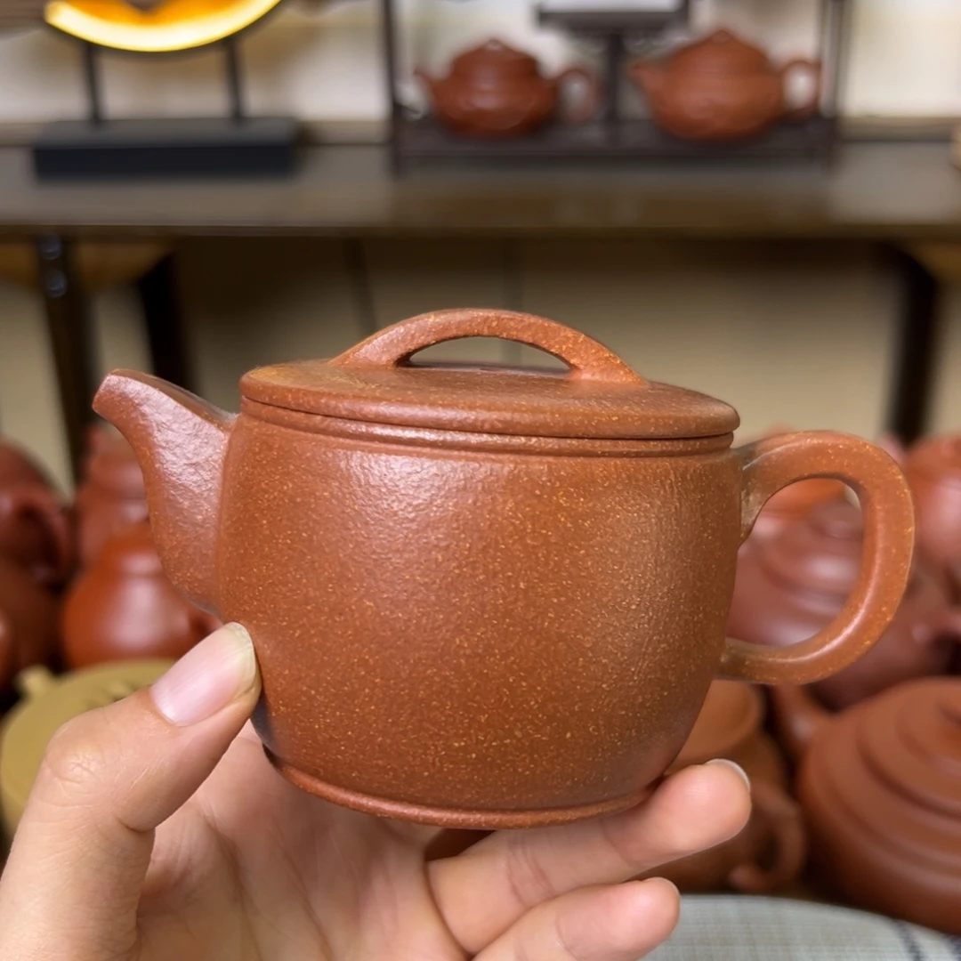 茶壶紫砂紫砂壶汉瓦黄降坡150cc