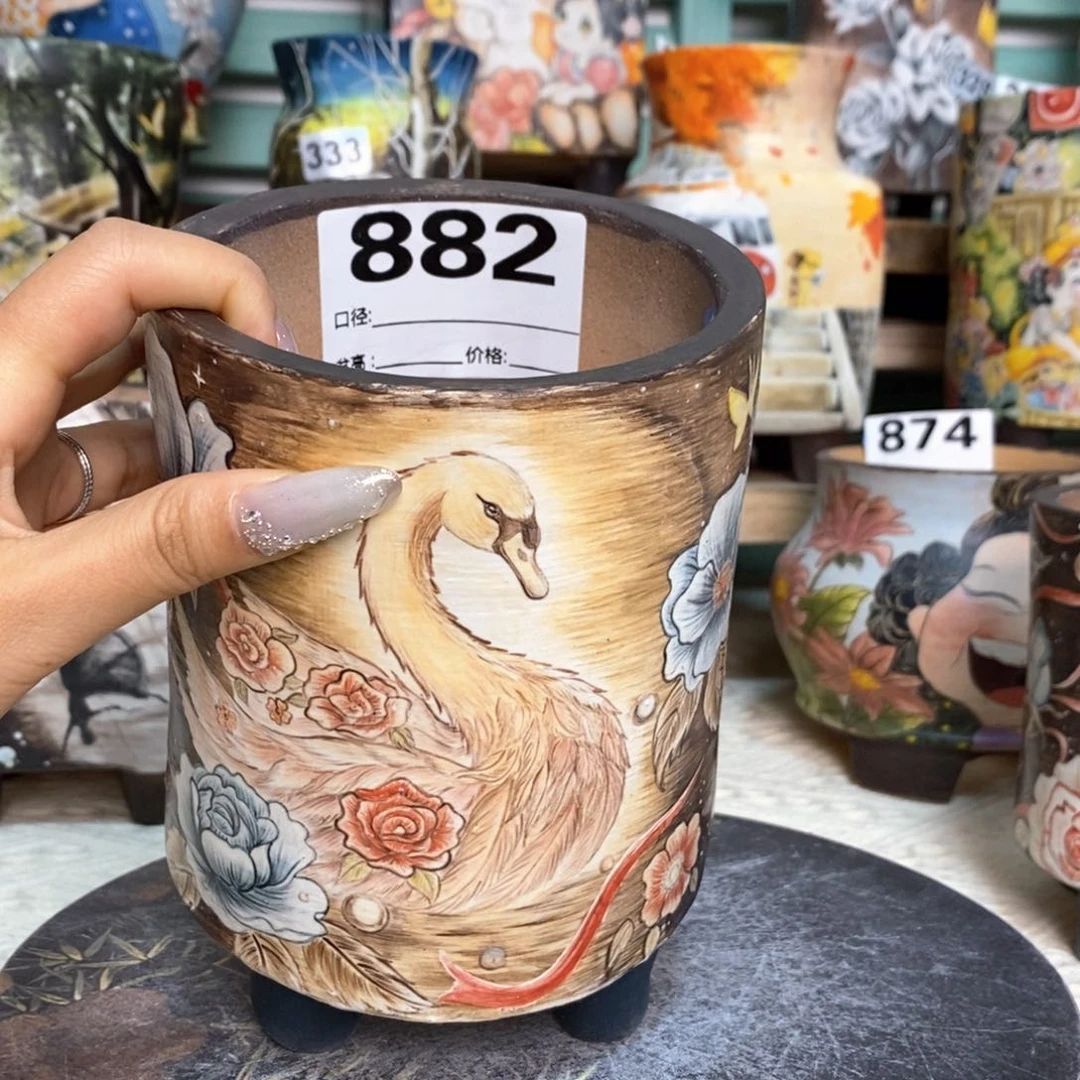 【闪购商品】可*882手绘精工盆高款