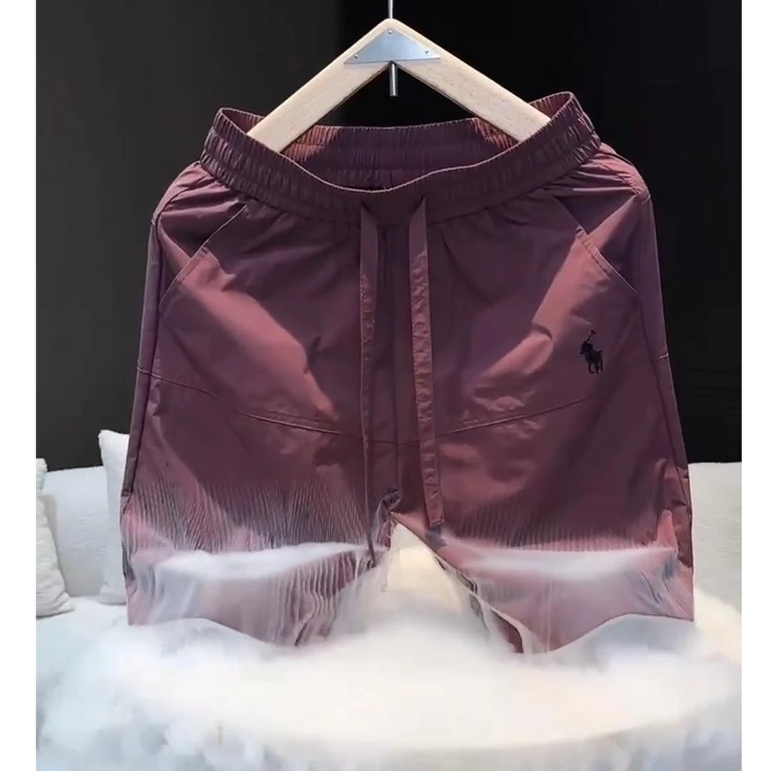 2025年夏季男士速干透气薄款五分裤打孔休闲百搭简约刺绣短裤