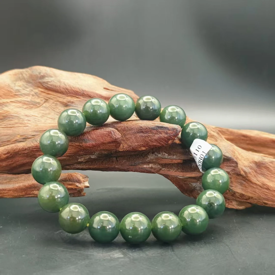 Z和田玉且末圆珠手串（卡12）0801