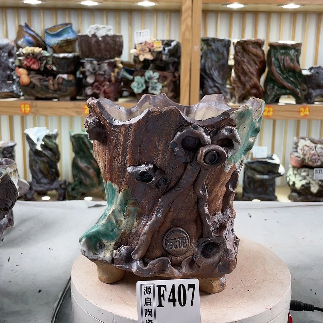 紫砂花盆手工制作默认微瑕407