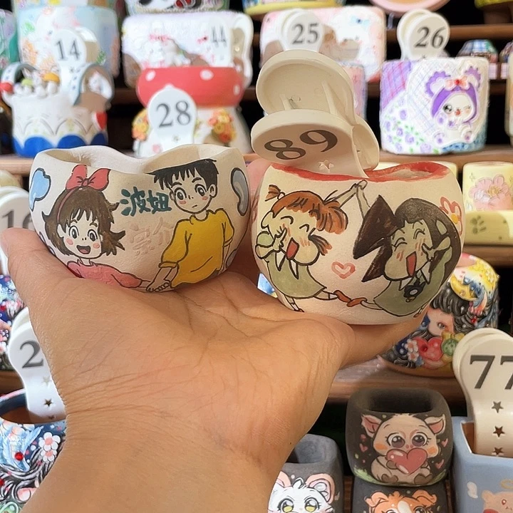 89……手工手绘花盆