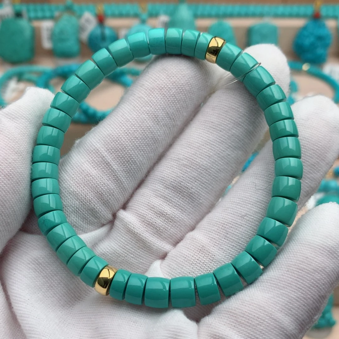 绿松石未镶嵌珠宝奇石6.5mm