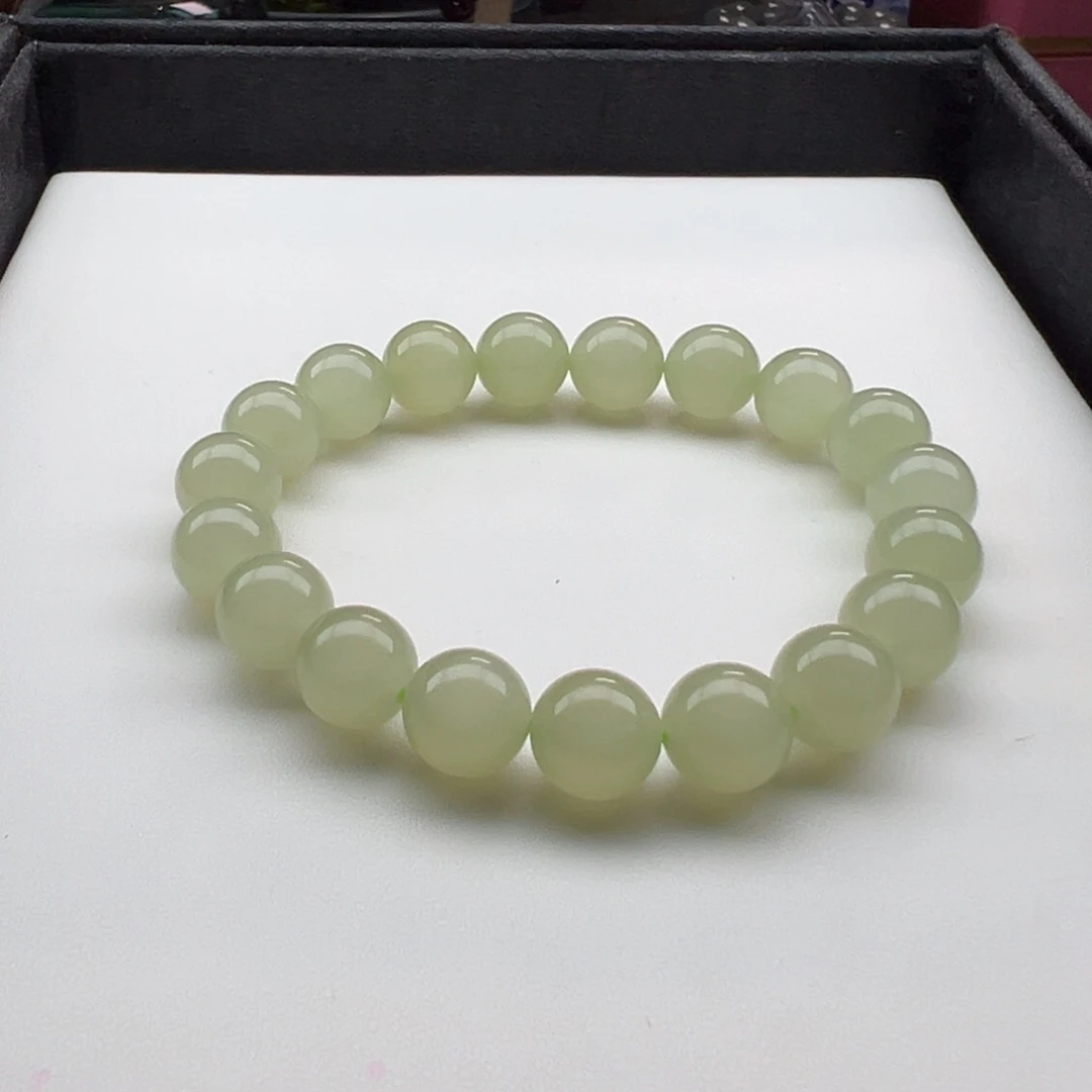 叶***子和田玉未镶嵌手链清水