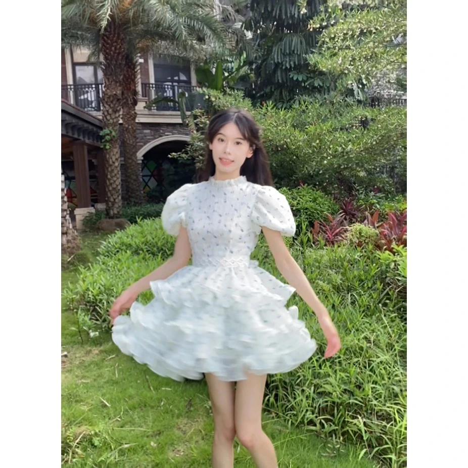 小小仟 越南代购小兰花蓬蓬公主裙